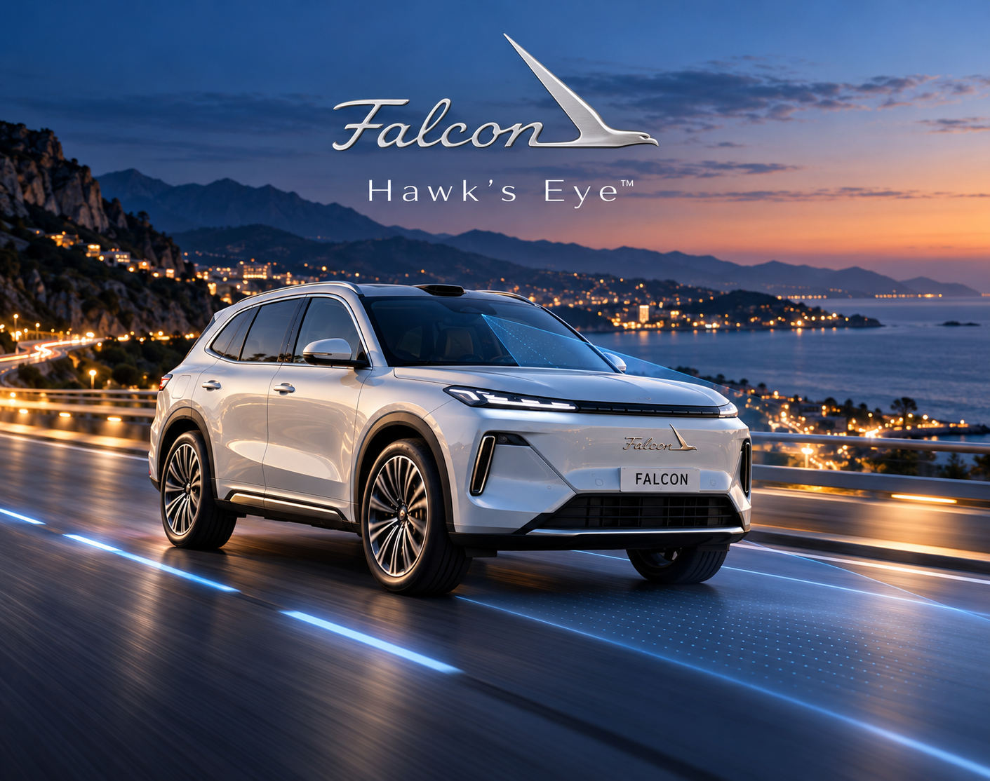 Falcon Motors sedan design-direction reference
