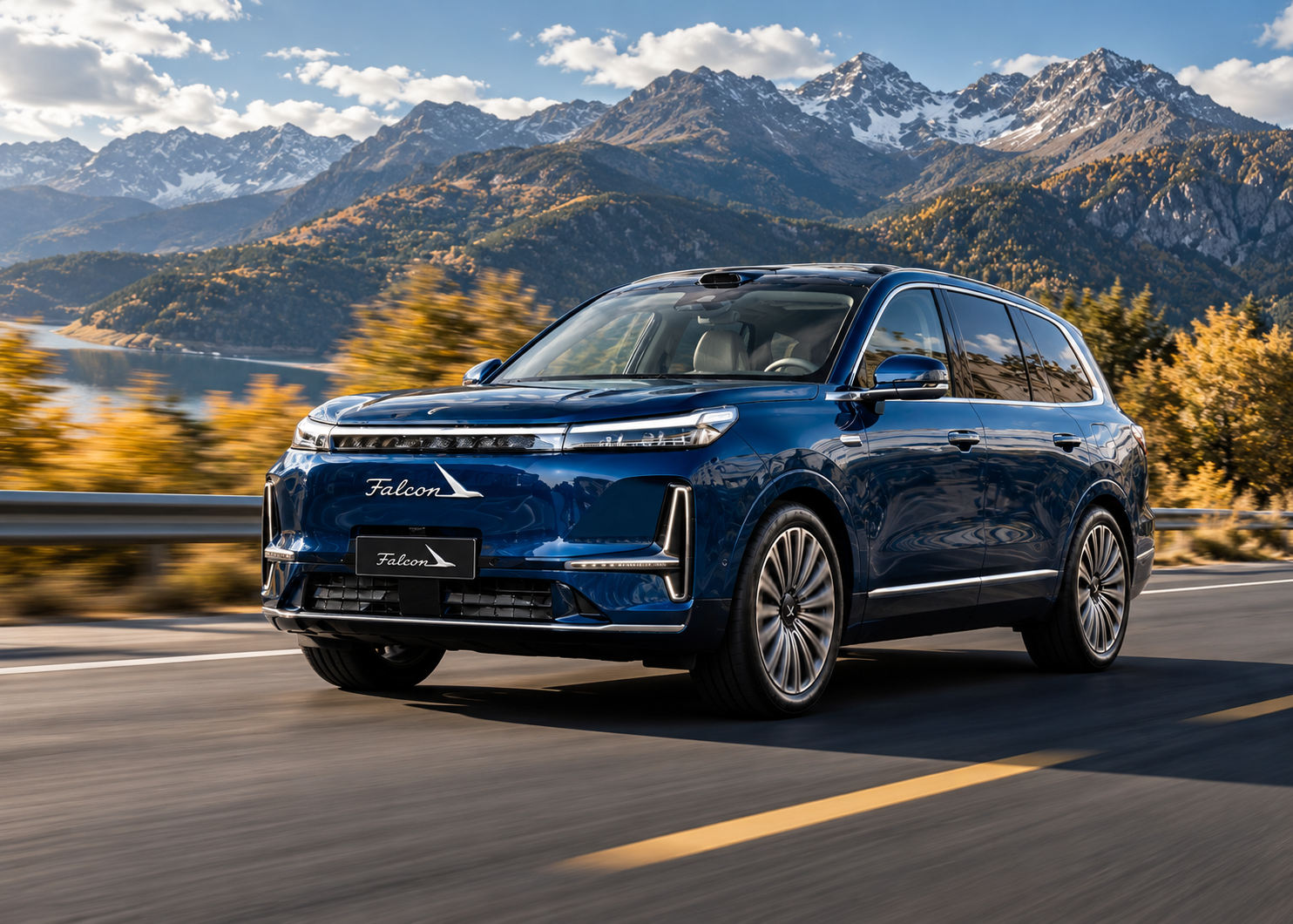 Falcon Motors executive sedan design-direction reference