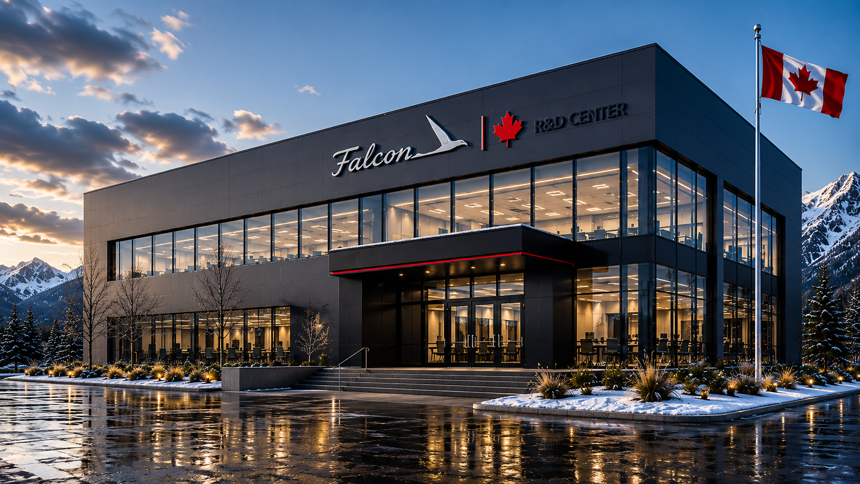 Falcon Motors Canada R&D centre concept visualization