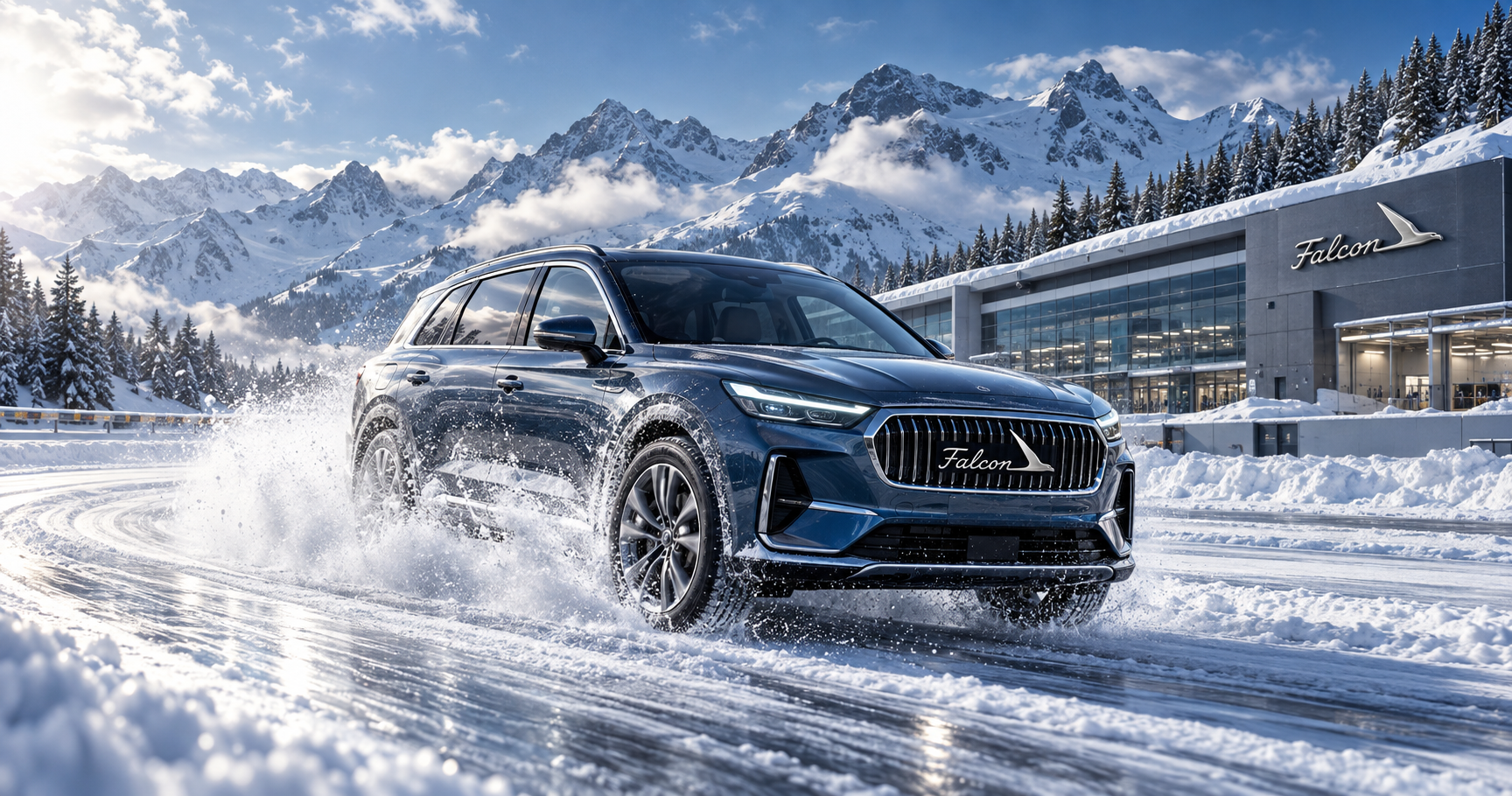 Vehicle testing in snow